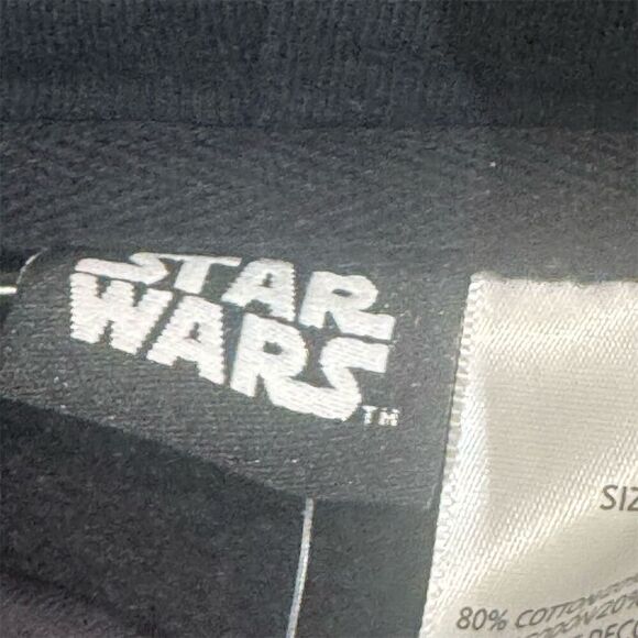 Star Wars Darth Vader Black Hoodie L NWT Cracked Graphic Pullover Sweatshirt - Picture 7 of 8